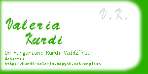 valeria kurdi business card